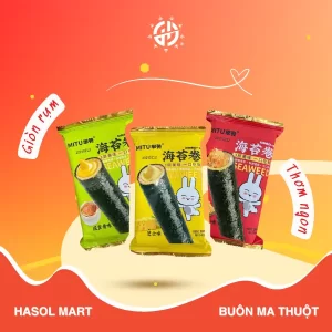 Bánh quế rong biển giòn nhân kem