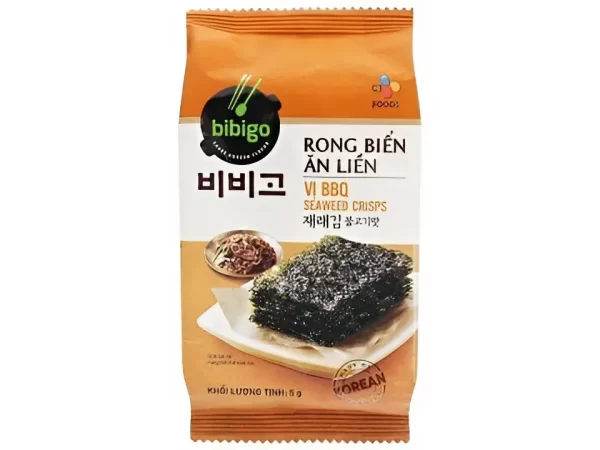 Rong Biển Bibigo Ăn Liền Vị BBQ 4g - Hasol Mart 24h