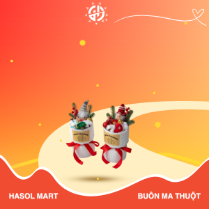 Hoa Merry Christmas Trắng - Ông Già Tuyết - Hasol Mart 24h